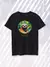 T-shirt preta com estampa de um bicho-preguiça, Modo PREGUIÇA ON.