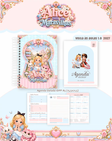 Agenda Escolar 2027 - Meninas