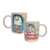Caneca de porcelana, boneco palito, dia das mamães