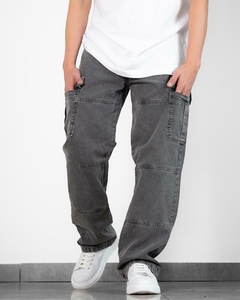 Imagen de Jean Baggy Cargo Washed Gris