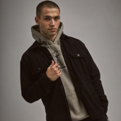 Camisaco Oversize Corderoy Negro en internet