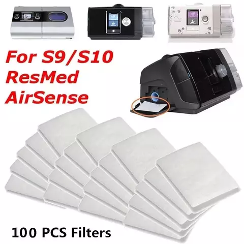 Filtros de substituição para Airsense Resmed, Universal CPAP, S9, S10, 100pcs