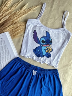 Baby-doll Virgínia slim - Stitch com banana - comprar online