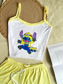 Babydoll Larissa Reto viés - Stitch e Minions - comprar online