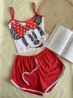 Babydoll Larissa Reto viés - Minnie vermelho - TRAP BOUTIQUE