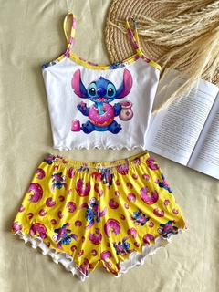 Baby-doll Virgínia slim Estampas - Stitch Donuts - TRAP BOUTIQUE