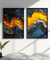 Conjunto 2 Quadros Flame Waves