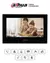 Monitor IP táctil de 7" en negro, Serie Lite, ideal para interiores. Soporta PoE estándar, hasta 4 cámaras de entrada y 4 monitores