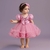 Vestido de princesa rosa fofo para bebé, Festa de casamento infantil, Vestido de formatura, Lantejoula infantil, 1 ° aniversário, Baptismo, Vestido de