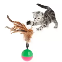 Bola com Pena João Bobo para Gatos