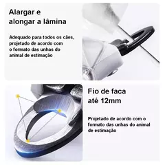 Aparador de unhas multifuncional para Pet com emissor de luz LED na internet