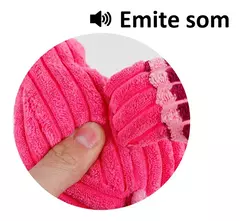Pelúcia Pet Flamingo Brinquedo Com Corda Mordedor Cor Pink - comprar online