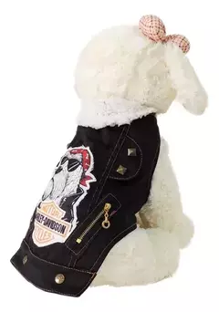 Roupa Para Cachorro Motoqueiro Peitoral Roupa Pet Inverno - comprar online
