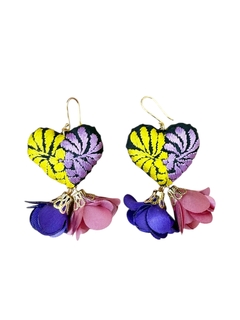 Corazón morado doble Flor
