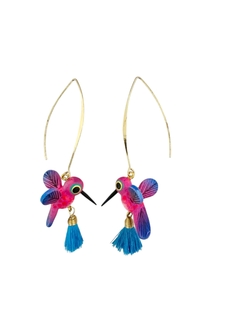 Colibrí azul rosa