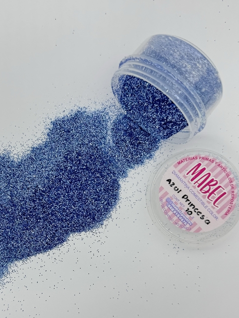 Diamantina Comestible Azul Princesa