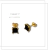 Aretes zircón negro alfiler, stud l-14k en internet