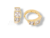Aretes mini arracada zirconias cuadros L-14k - comprar en línea