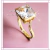 Anillo solitario corte princesa grande baño laminado 18k en internet