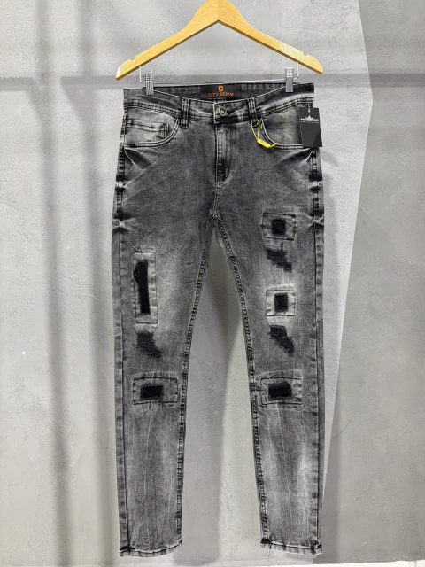 Calça Jogador City Denim - Cinza estonada