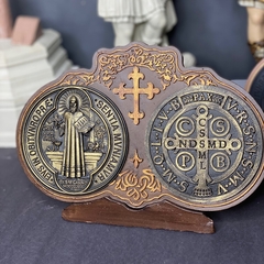 Medalha de São Bento em Resina de mesa / parede - comprar online