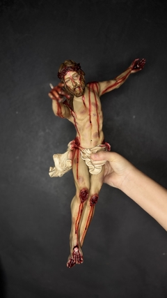 Crucifixo Realista de Parede 86 cm em resina - Ateliê Sagrada Face