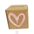 Caja bolsa corazon, con manija de seda en internet