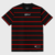 Camiseta Oversized Streetwear Off-Y Listrada Red Black