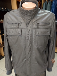 Chaqueta gris 100% cuero - comprar en línea