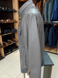Chaqueta gris 100% cuero - Luiz 100% Cuero