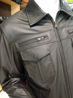Chaqueta negra 100% cuero en internet