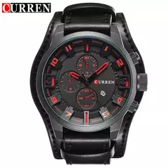 Curren-Relógio Quartzo Impermeável Masculino, Relógio de Pulso Empresarial, F - Geral Store