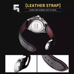 Imagem do Megir relógio de pulso masculino, marca de luxo, quartzo, luminoso, à prova d&