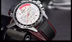 Megir relógio de pulso masculino, marca de luxo, quartzo, luminoso, à prova d&