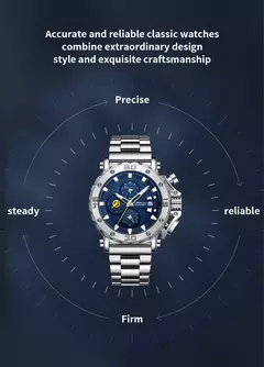 Crrju relogio masculino para homens marca superior luxo grande dial aço inoxid? - comprar online