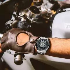 Vencedor-Relógio de ouro mecânico automático masculino esqueleto, vintage, ma - comprar online