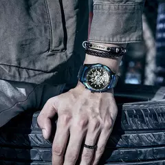 Vencedor-Relógio de ouro mecânico automático masculino esqueleto, vintage, ma - comprar online
