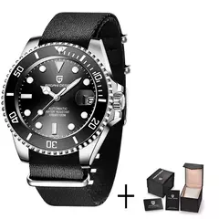 PAGANI DESIGN Relógio de pulso mecânico masculino, moldura de cerâmica, reló - Geral Store