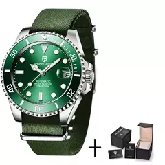 PAGANI DESIGN Relógio de pulso mecânico masculino, moldura de cerâmica, reló