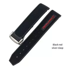Pulseira de relógio de borracha natural para Omega Speedmaster, Seamaster impla