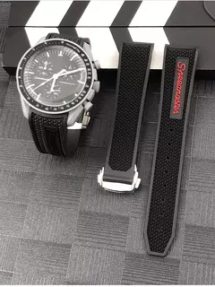 Pulseira de relógio de borracha natural para Omega Speedmaster, Seamaster impla na internet