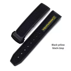 Pulseira de relógio de borracha natural para Omega Speedmaster, Seamaster impla