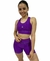 Conjunto Short + Top Violeta (Lycra Bastón) - comprar online