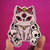 Parche Gatito Calaveras
