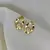 Brinco gota com perola banhado a Ouro 18K
