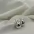 Brinco gota lisa grande de Prata 925