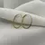 Brinco argola oval de Ouro 18K