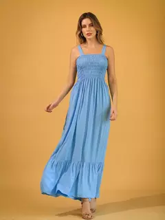 Vestido Longo Em Lastex Com Alça Em Tiras De Amarra Mais Cores - Smartshopstores Boutique