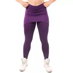 Kit 3 Calças Legging Fitness Feminina Com Saia Tapa Bumbum Cintura Alta
