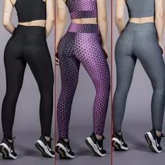 PROMOÇÂO 03 calças femininas lisa, mescla e estampado (sortido)PROMOÇÃO - comprar online